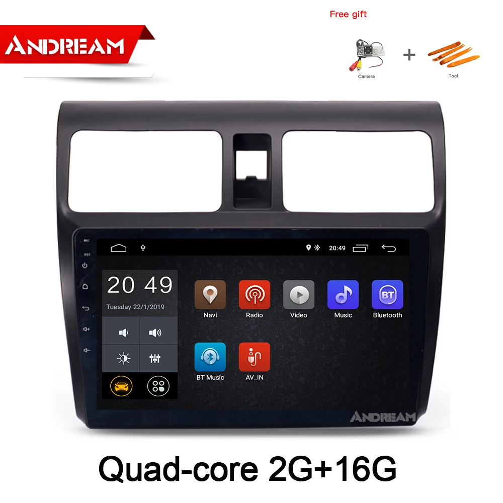 Perfect 10.1"Android 8.1 2+16G car Multimedia System for Suzuki Swift 2005-2018 GPS Navigation Head Unit Radio 0