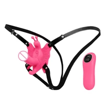 Strapon Dildo Vibrator for Women Butterfly Dildo Wearable Vibrator G Spot Clit Stimulator Anal Pussy Masturbation Adult Sex Toys