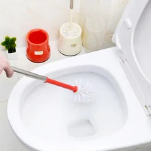 Ручка из нержавеющей стали с цветной основой пластиковая щетка для унитаза набор Чистящая Щетка для ванной комнаты