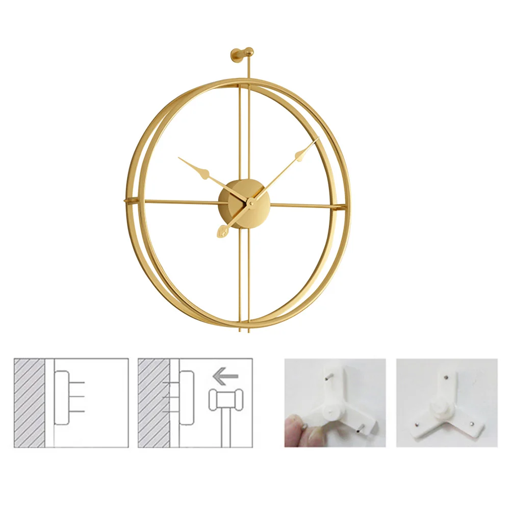 Large Brief European Style Silent Wall Clock Modern Design For Home ...