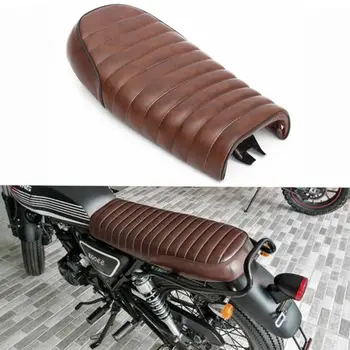 

Motorcycle Brown Flat Brat Universal Seat Cafe Racer Vintage Saddle for Honda CB350 CB400 CB500 CB550 CB750 Yamaha SR