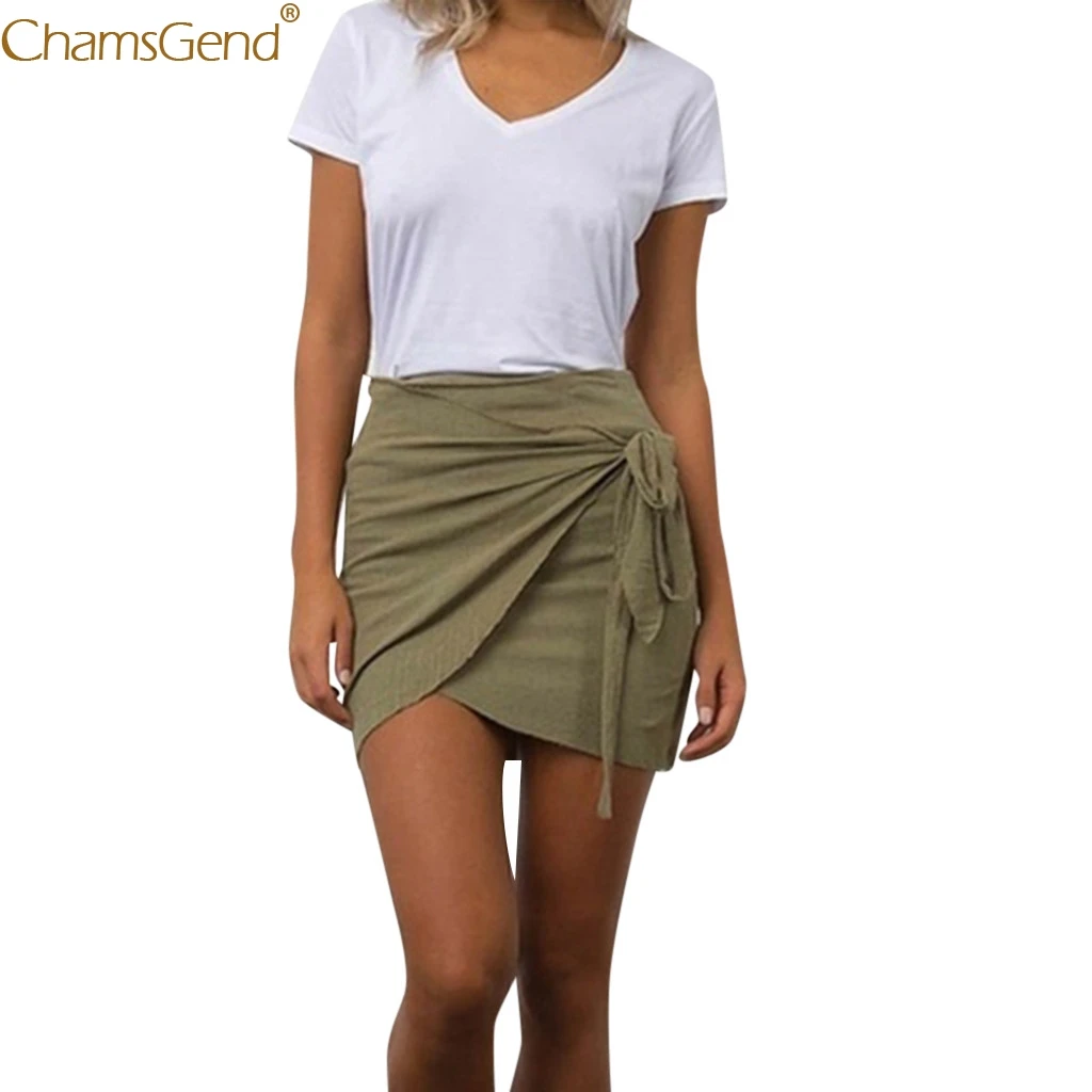 

Women Fashion Solid Color mini skirt plus size skirts women Short high waist summer elegant Casual skirts womens Polyester Mar
