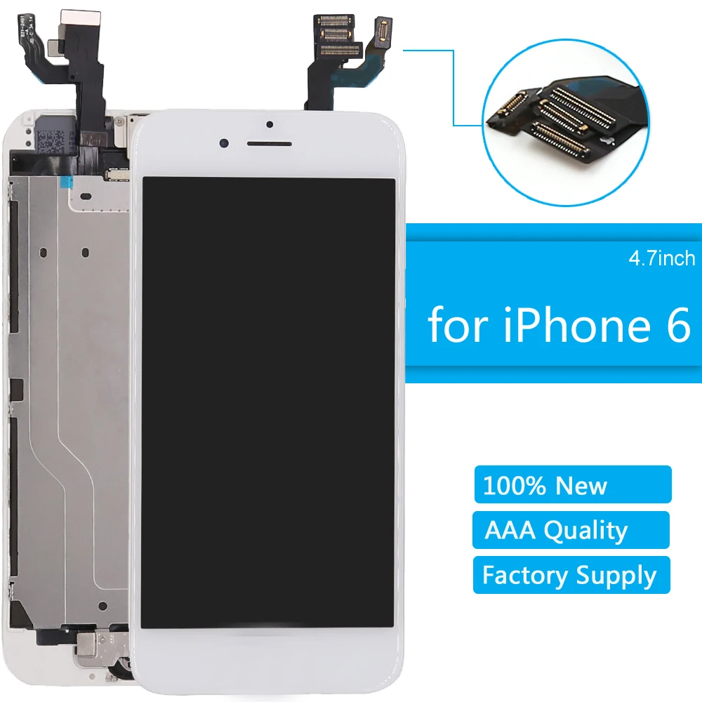 Для iPhone 6 ЖК сенсорный экран AAA Качество Полная сборка ЖК-дисплей дигитайзер для