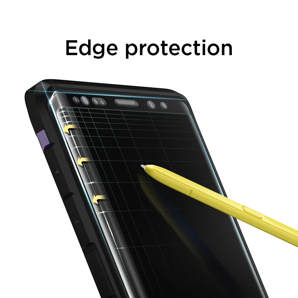 Дешево 100% Оригинальный SPIGEN Glas. tR изогнутый HD экран протектор для samsung Galaxy Note 9