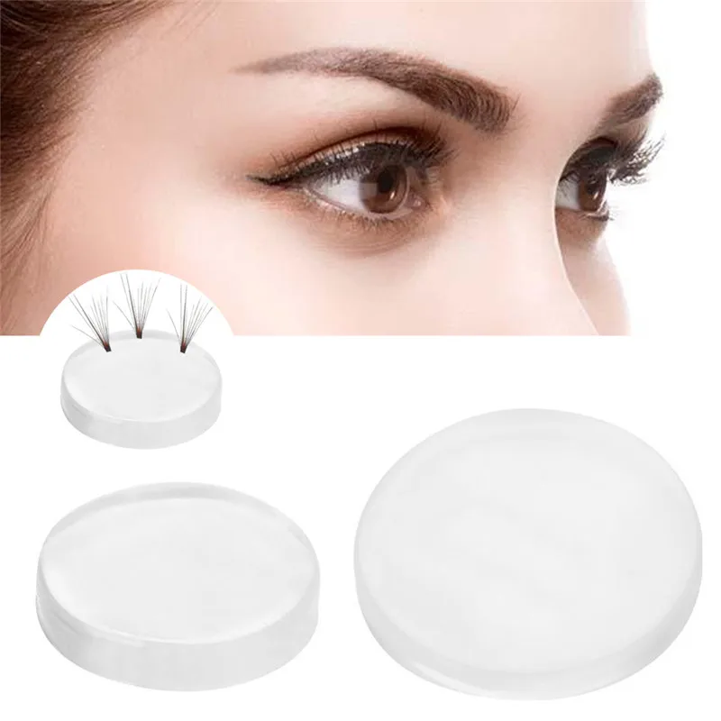 

Woman Silicone Eyelash Glue Eyelash Tool Flexible Silicone Lash Extension Stand Holder Pallet Eyelash Pad Makeup Tools #292706
