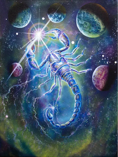 5D Diy Diamond Painting Cross Stitch animal Full Square Embroidery Scorpion Living Room Home Decor mosaic Picture Planet | Дом и сад