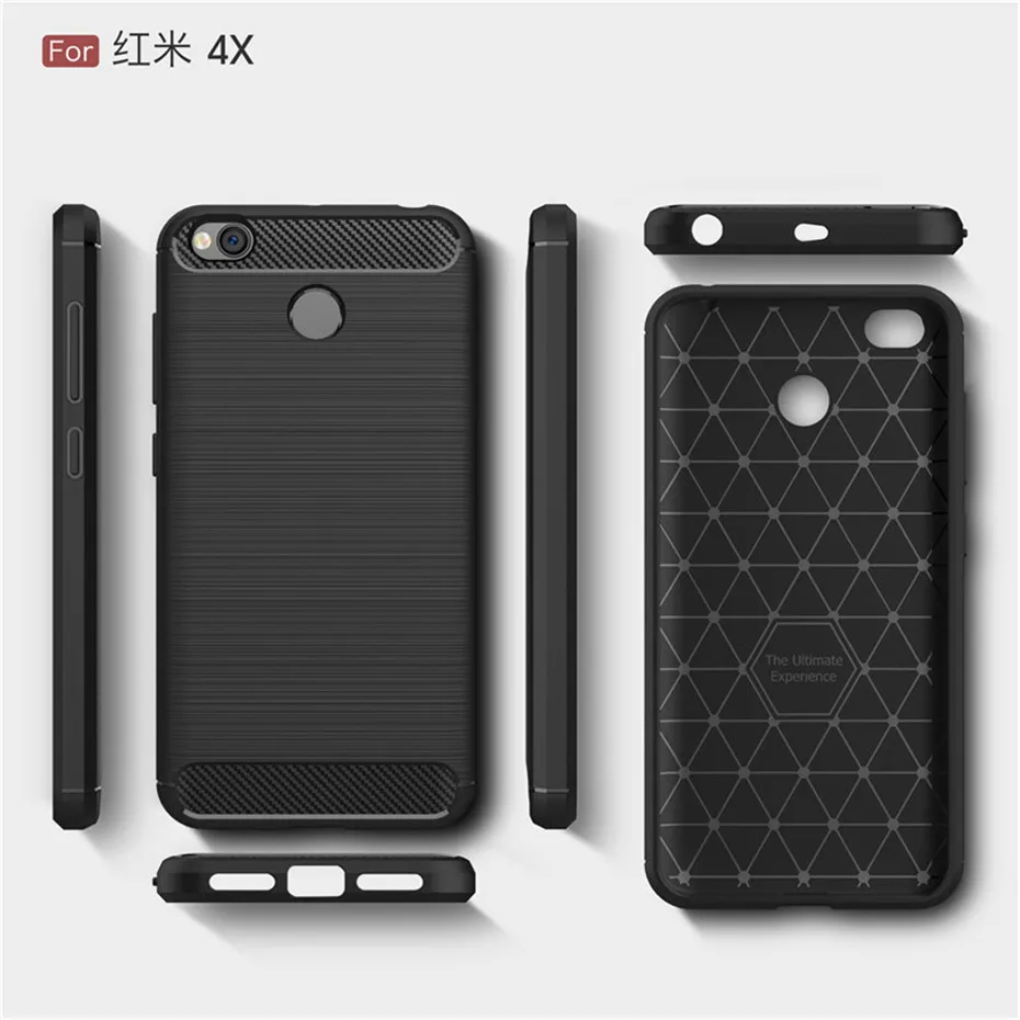 xiaomi leather case handle For Xiaomi Redmi 4X Case Silicone Carbon Fiber Heavy ShockProof Full Protector Fitted Soft TPU Case For Xiaomi Redmi 4X Cover xiaomi leather case handle