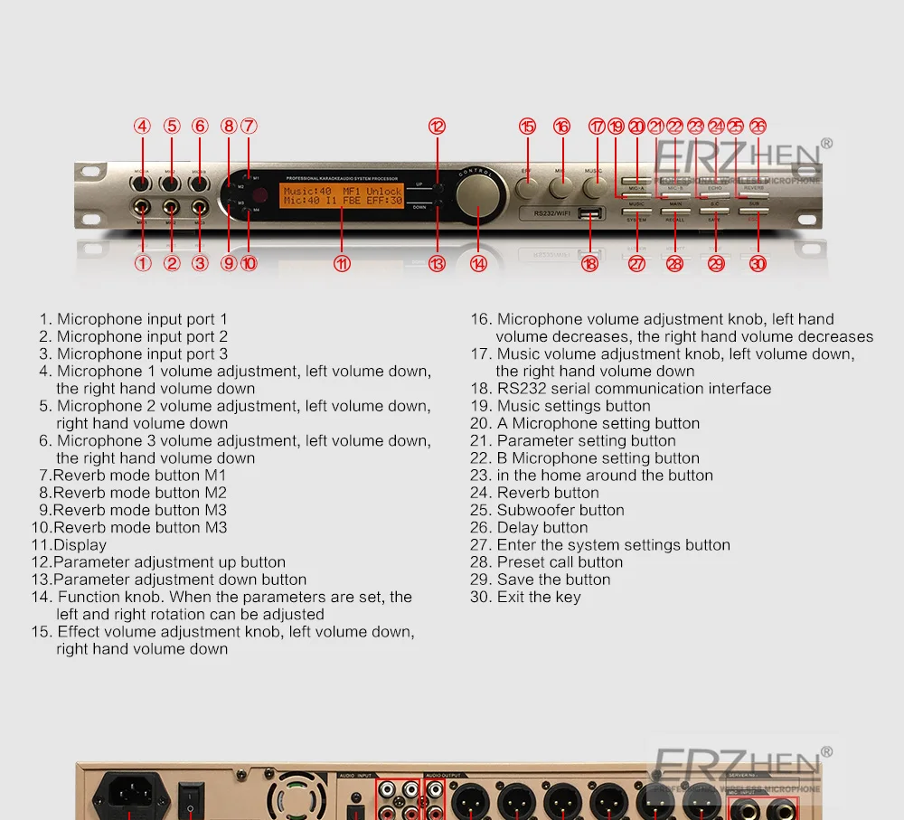 Звуковой процессор GTX7 effect control processing enhanced version