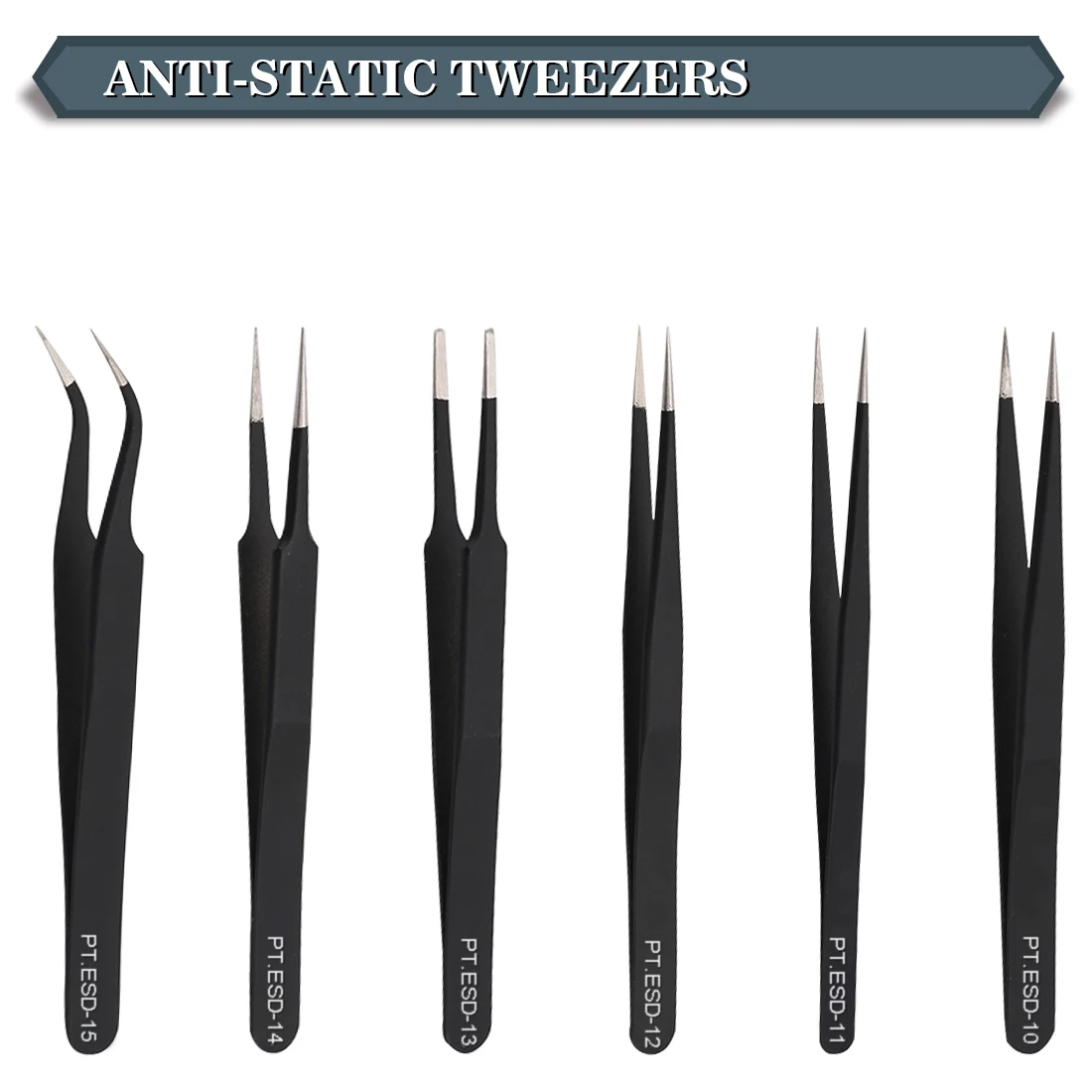 Горячая 6 шт. набор из нержавеющей Steel6-piece кости 1 0 мм Толщина Черный пинцет