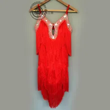 Стиль костюм латинского танца сексуальные камни кисточкой платье латинского танца для женщин конкурс танцев латинского платья A86 S-4XL