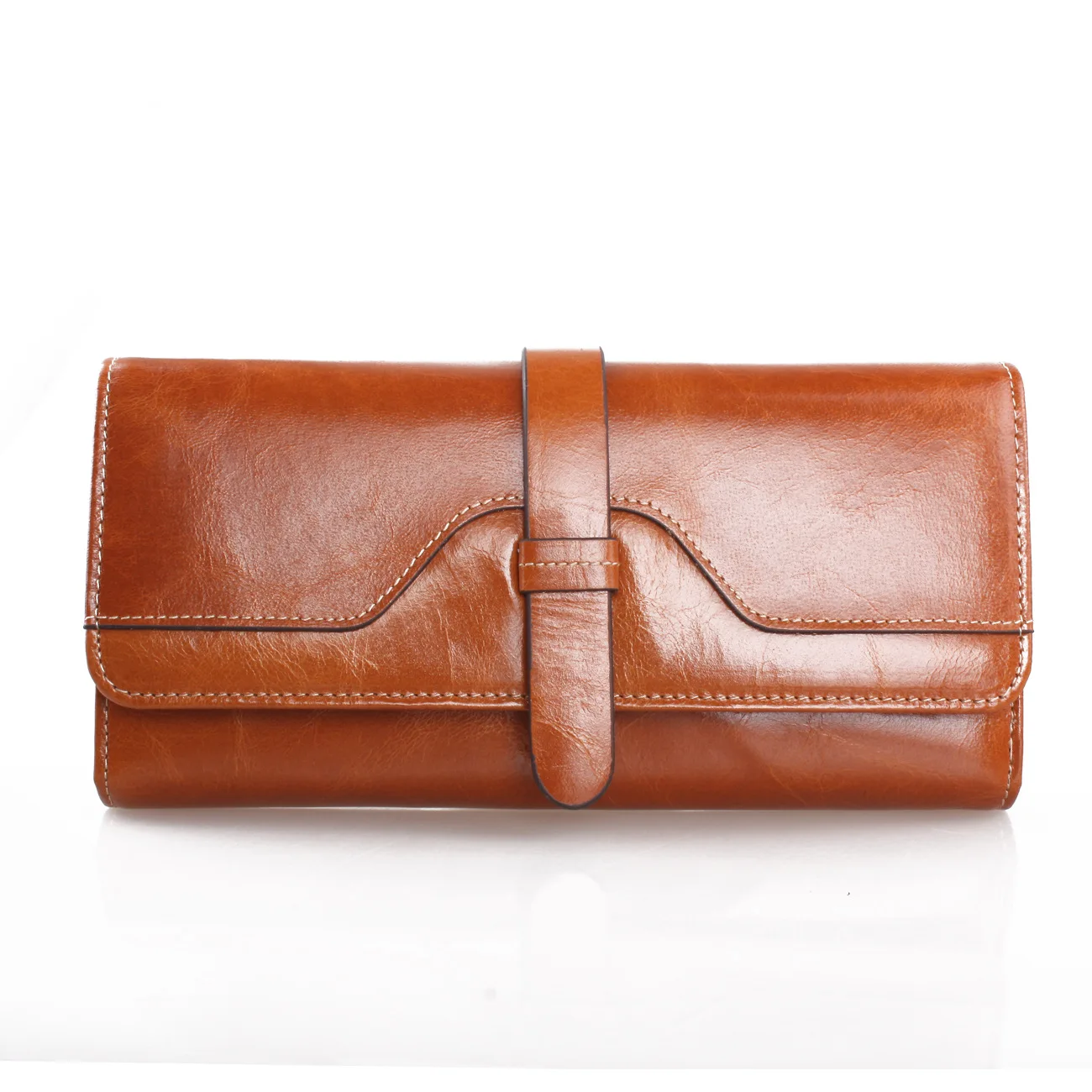 

ONEFULL NEW HIGH QUALTY Genuine leather long business casual wallet retro coin purse credit card holder wallet wallets brand