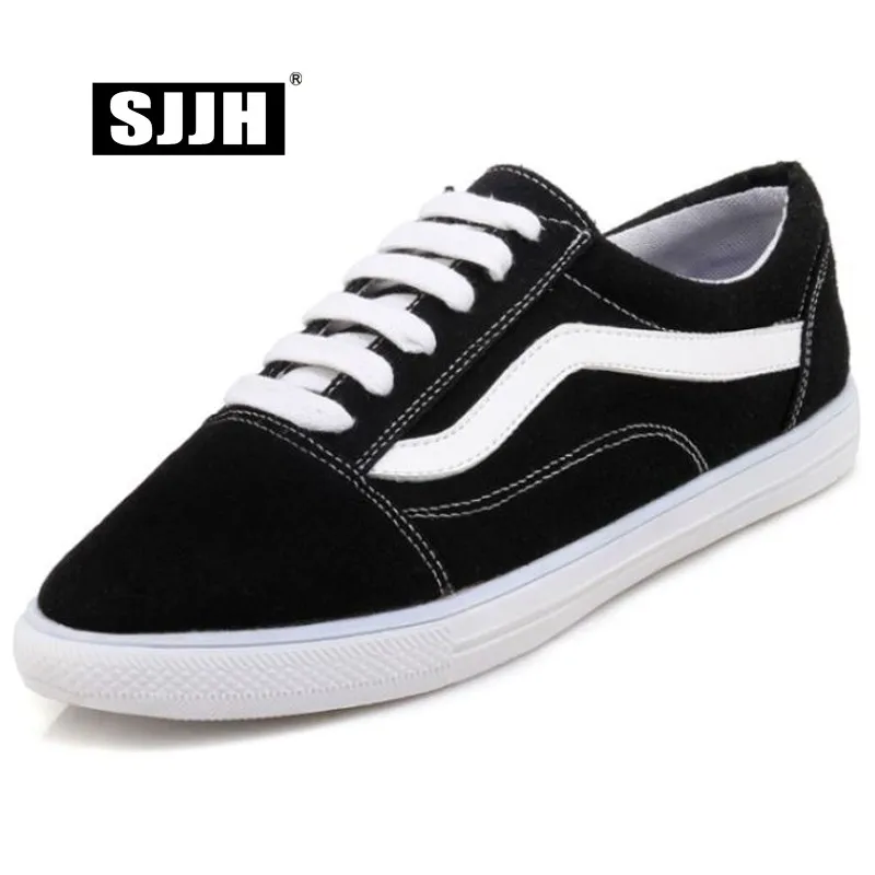 

SJJH Women Skateboarding Shoes Flock Comfortable Sneakers Vulcanize Flats Casual Chaussure Lace-up Ladies Footwear A1391