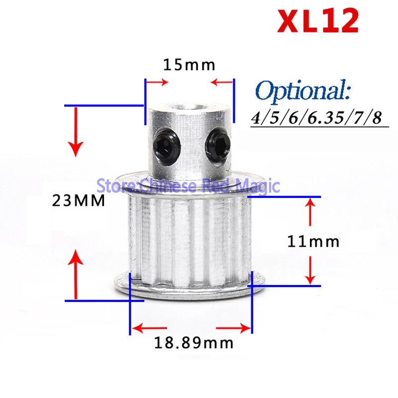 

3D printer accessories XL12/14/15 Timing Pulley 12/14/15 teeth Alumium Bore fit for XL belt Width 11mm Synchronizing wheel