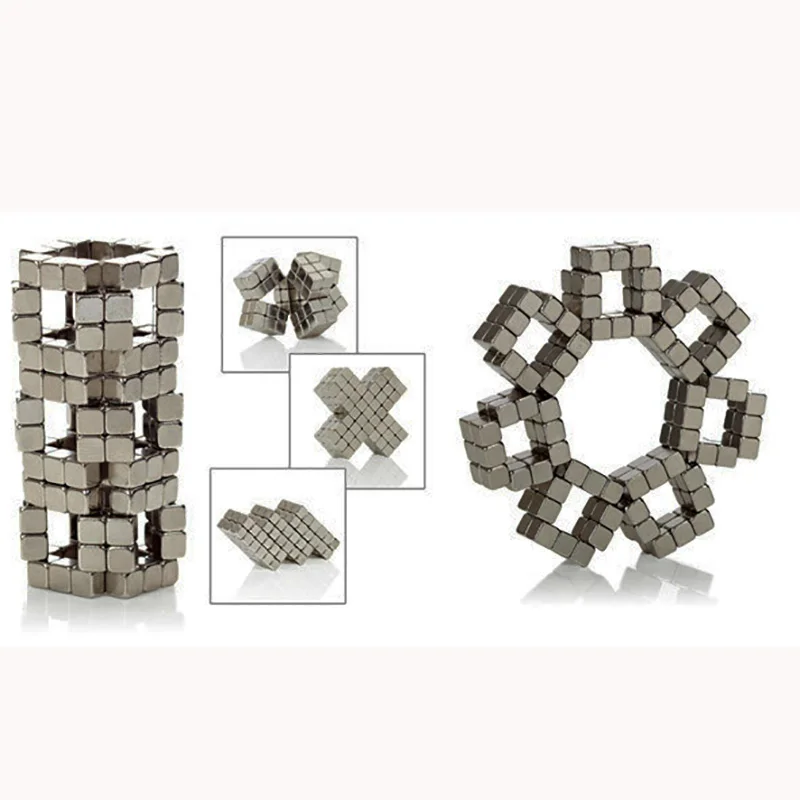 

216PCS ,3mm Silver Square Puzzle Toys With Metal Box