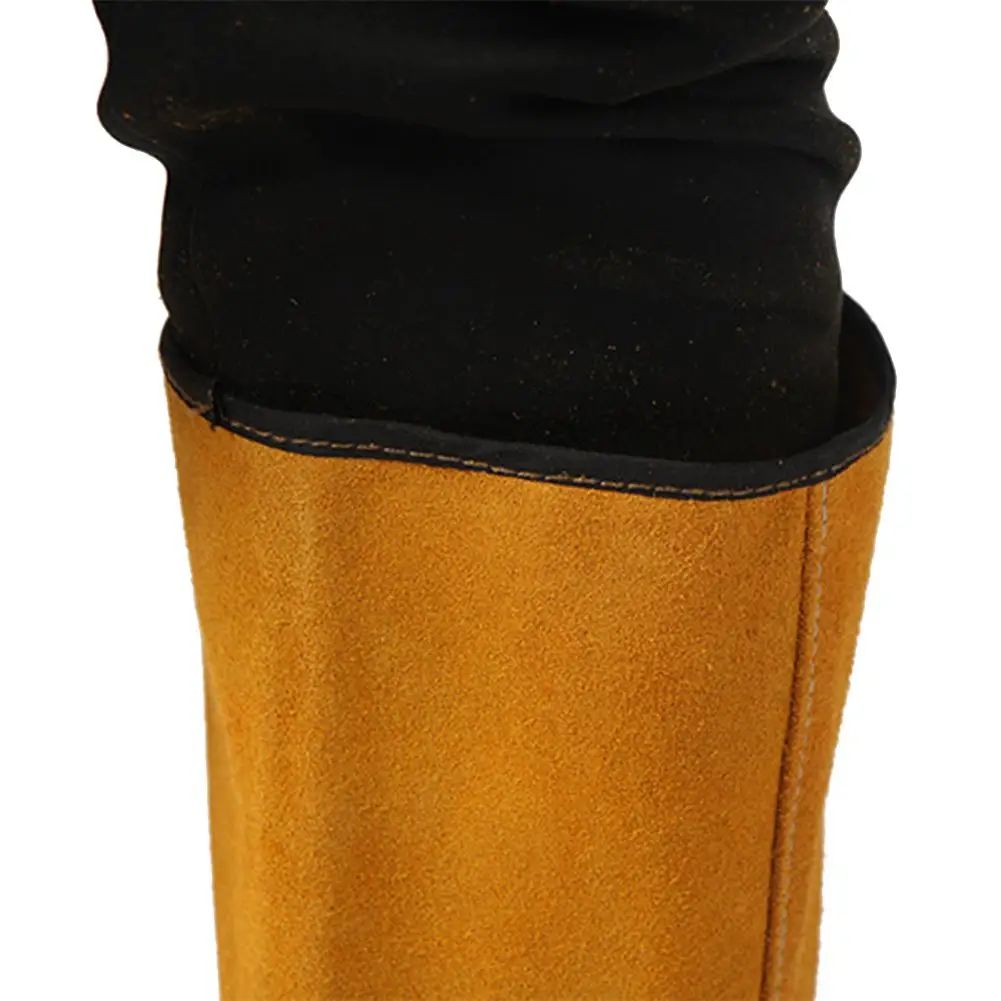 Рабочие сварочные кожаные высокие ботинки кожаные сварочные пожаробезопасные леггинсы для ног сварщик покрытие для ног сварочные инструменты