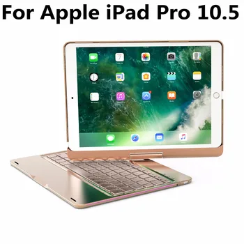 

360 Degree Rotating Aluminum Wireless Bluetooth Keyboard Cover Case for Apple iPad Pro 10.5 2017 A1701 A1709 Funda Capa Coque