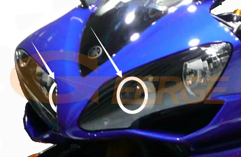 Для Yamaha YZF-R 2007 2008 отличное качество ангельские глазки ультра яркая фара освещение CCFL ангельские глазки комплект Halo Кольцо
