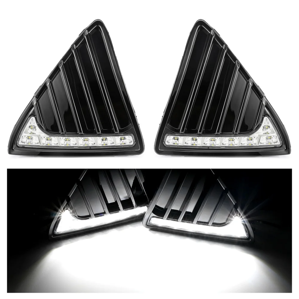 2x для Ford Focus 3 MK3 2012 2013 DRL Габаритные огни 12В светодиодный дневной свет Противотуманные лампы из водонепроницаемого материала с затемнением стиль реле