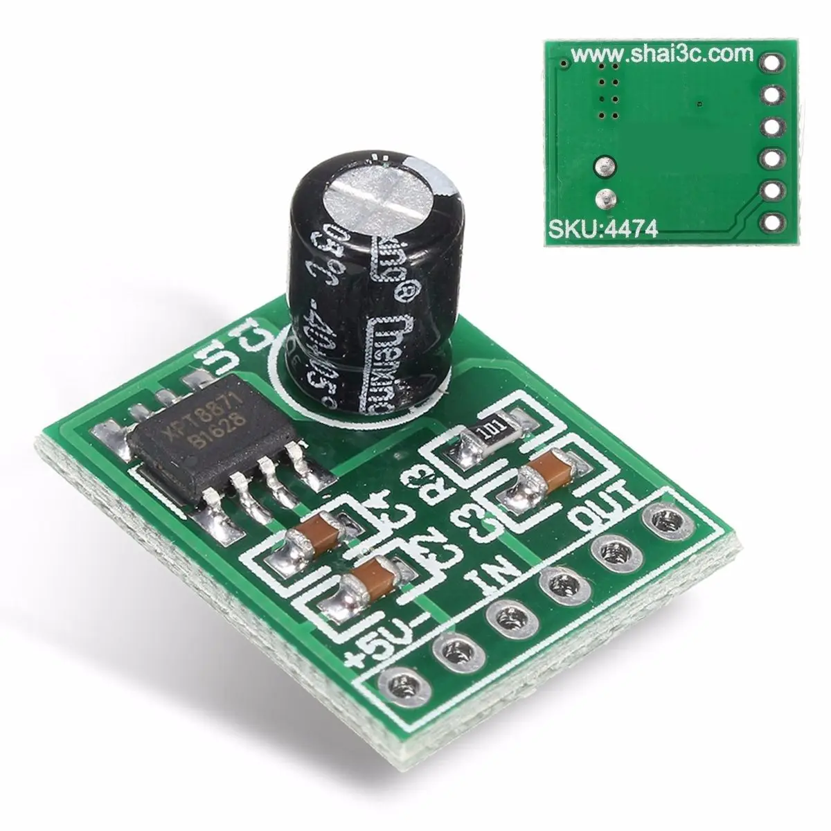 

1Pcs XPT8871 5V 5W 1A Single Channel Mono Digital Audio Amplifier Board