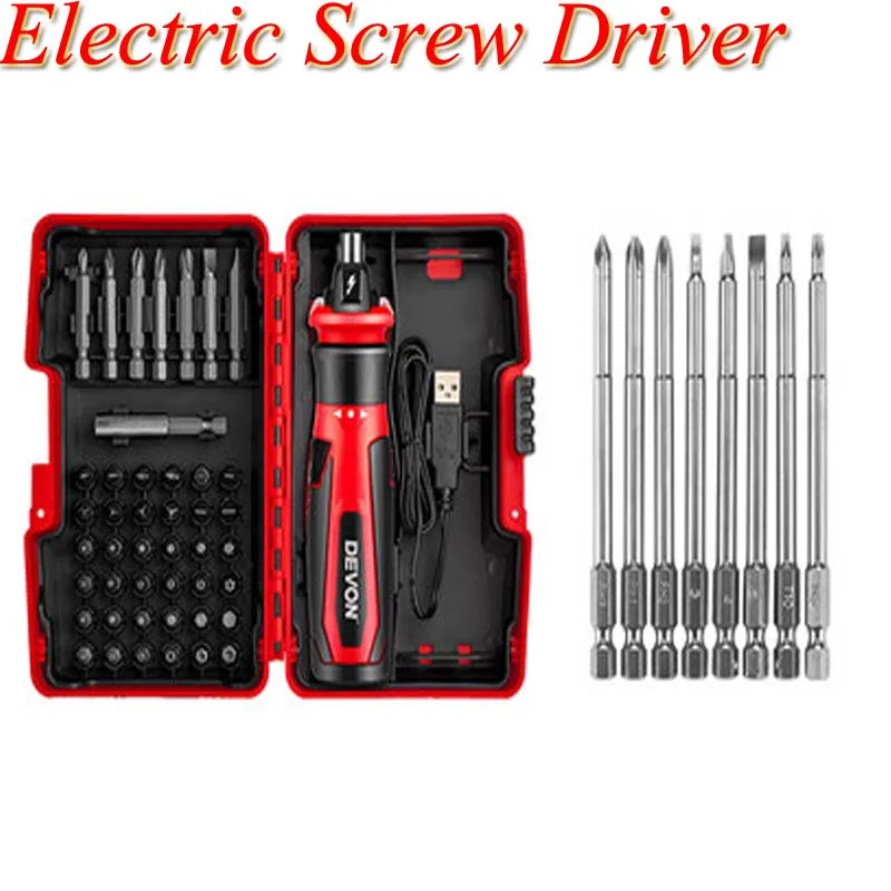 

Rechargeable Electric Screw Driver Sets With 51 Pieces Screw Bits Household Multi-function Electric Screwdriver Tools 5612-Li-4