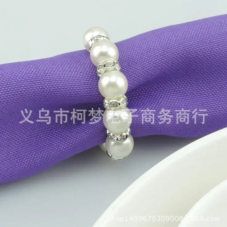Pearl Кольца для салфеток Для свадебной вечеринки отель украшение стола кольца