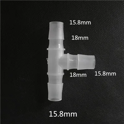 4 шт. 1,6 мм-15,8 мм PP Пластик идентичные Т-образные разъем для мягкая Соединительная муфта шланга для адаптера - Цвет: 15.8mm