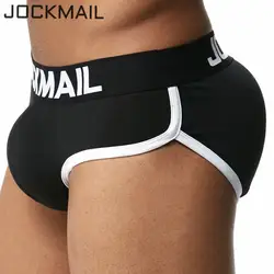 JOCKMAIL бренд повышения мужские нижнее бельё для девочек трусики женщин пикантная выпуклость гей накладка на пенис спереди + Назад Magic ягодицы