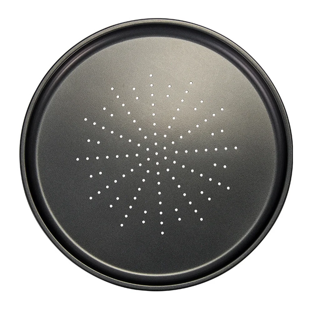 12 Inch Baking Mold Baking Tray With Holes Pizza Pan Steel Round Cake