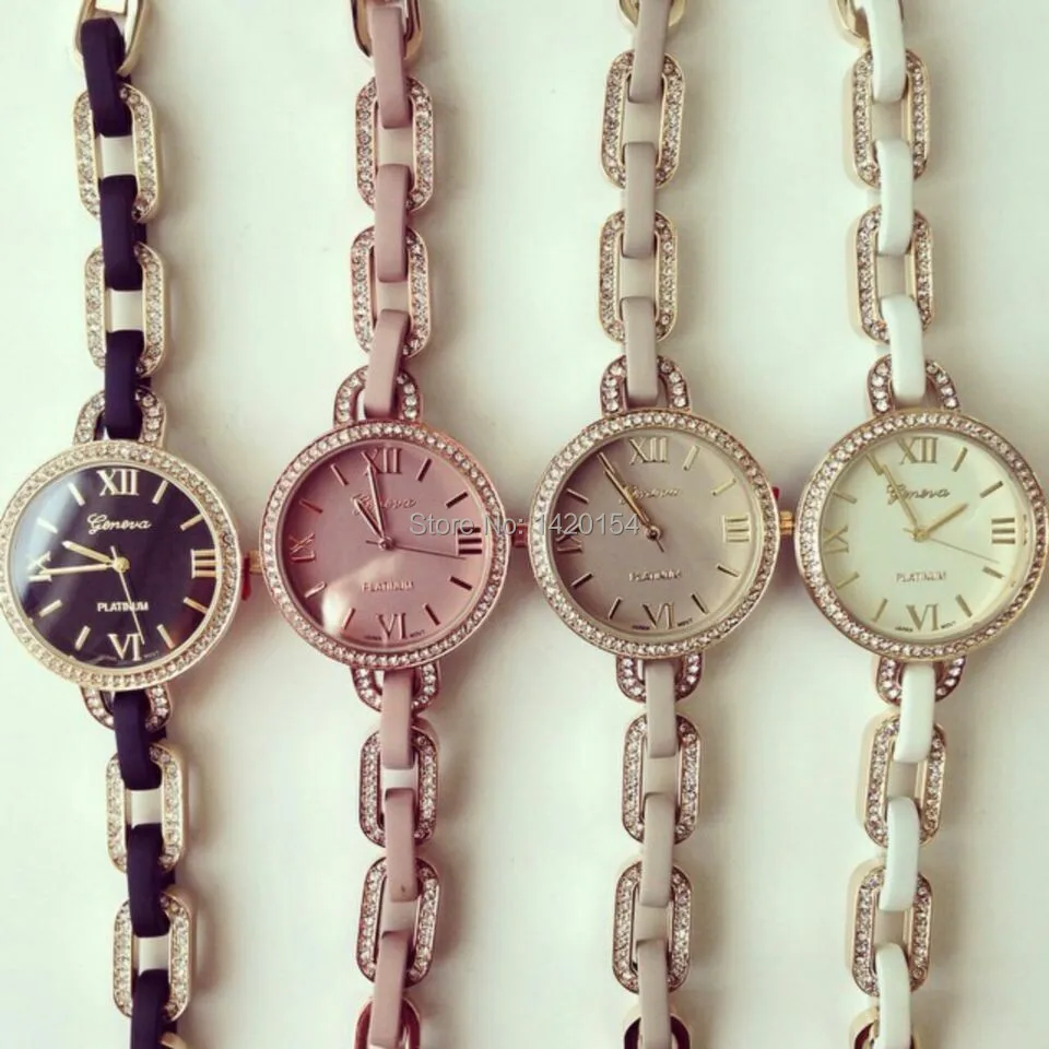 silver chain watch for girls