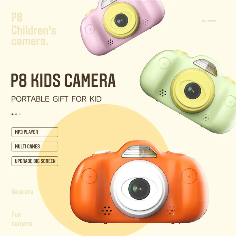 Мини 8.0MP детская HD цифровая камера портативная обучающая детская камера полноцветная 2," ЖК-камера милый День рождения/Рождественский подарок