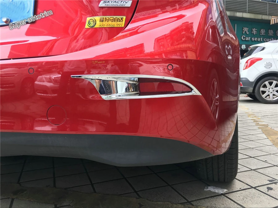 

Lapetus Tail Rear Fog Lights Lamp Protection Frame Cover Trim 2 Pcs For Mazda 3 AXELA Sedan 2017 2018 ABS Accessories Exterior