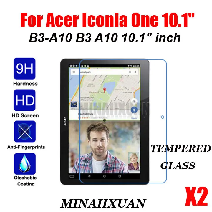 2 шт. 9 H закаленное Стекло пленка для acer Iconia One 10 B3-A10 B3 A10 10,1 дюймов планшет HD фильмов анти-разбиться Экран протектор Фильмы