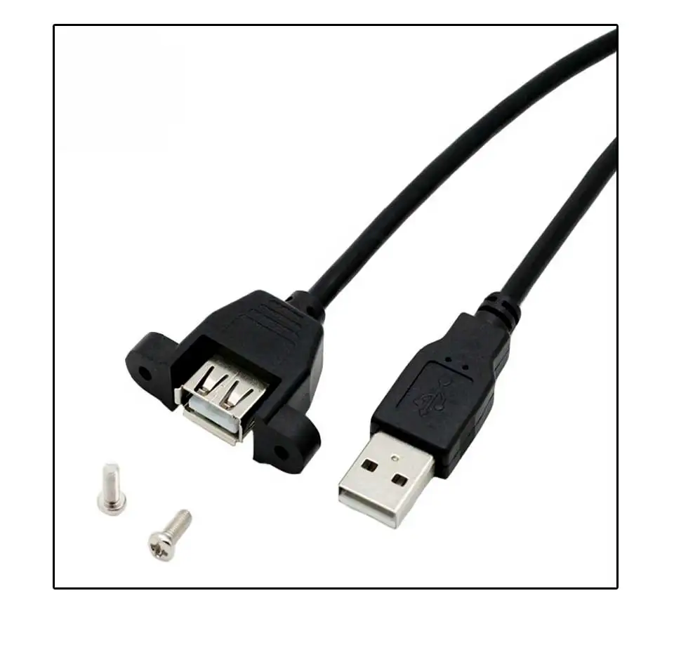 USB 2.0 Extension Cord With Ear USB extension Cable Can Be Fixed With Screw Hole Case Baffle 30 50 100 150 200 300 cm 2018 New (8)