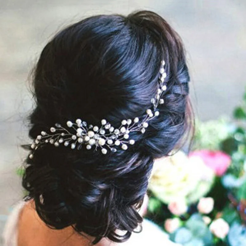 HC01-0 pearl hair comb wedding