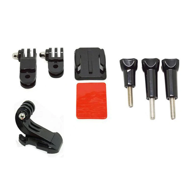 

For SJ4000 3-Way Adjustable Pivot Set Curved Adhesive Side Mount Helmet Front Mount for GoPro Hero 5 4 3+ For xiaomi yi 4K Cam