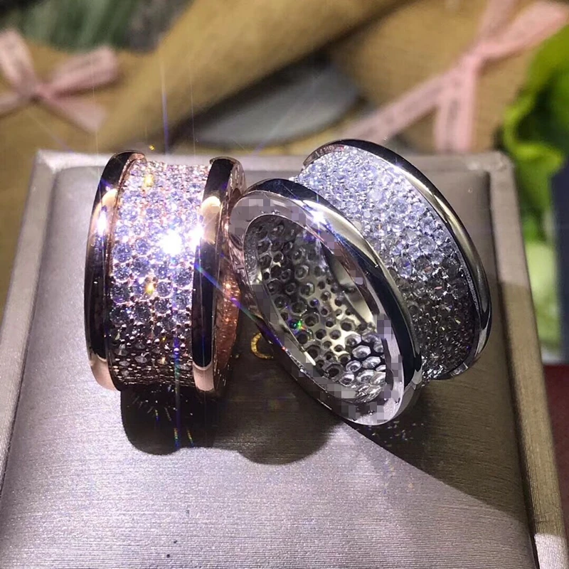 

JEM 925 sterling silver ring,high quality fit bulgaria full drill Roman style ring, fashion ladies couples jewelry free shipping