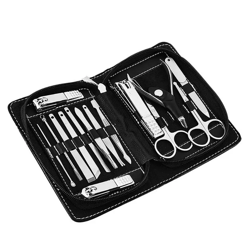 

15pcs/set Stainless Steel Multi-function Manicure Tools Foot Care Kits Nail Scissors Nail Files Clipper Cutter Family Care Tools