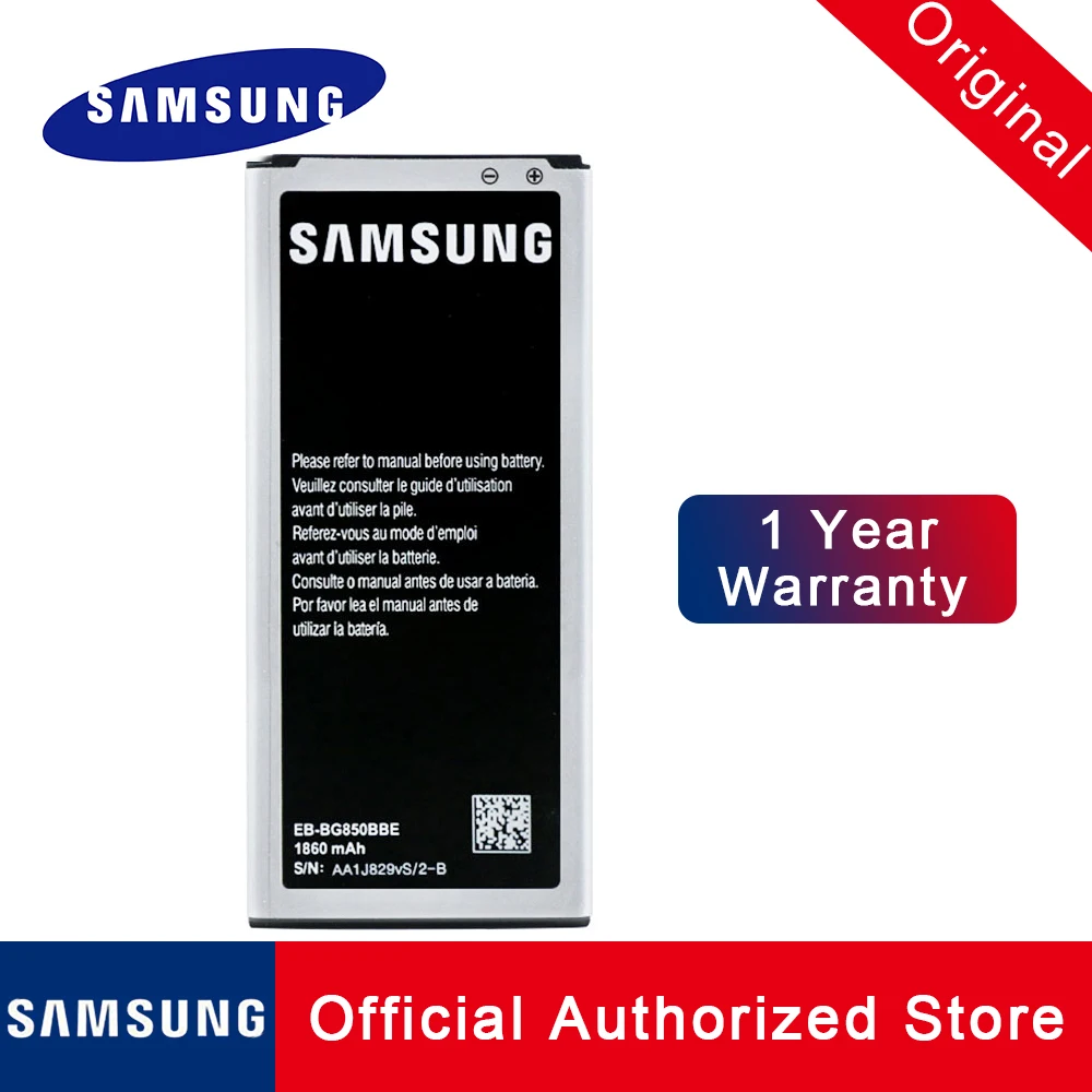 

100% Original EB-BG850BBE For Samsung GALAXY Alpha NFC Replacement Battery SM-G850F G850M G850T G850Y + Free shipping 1860mAh