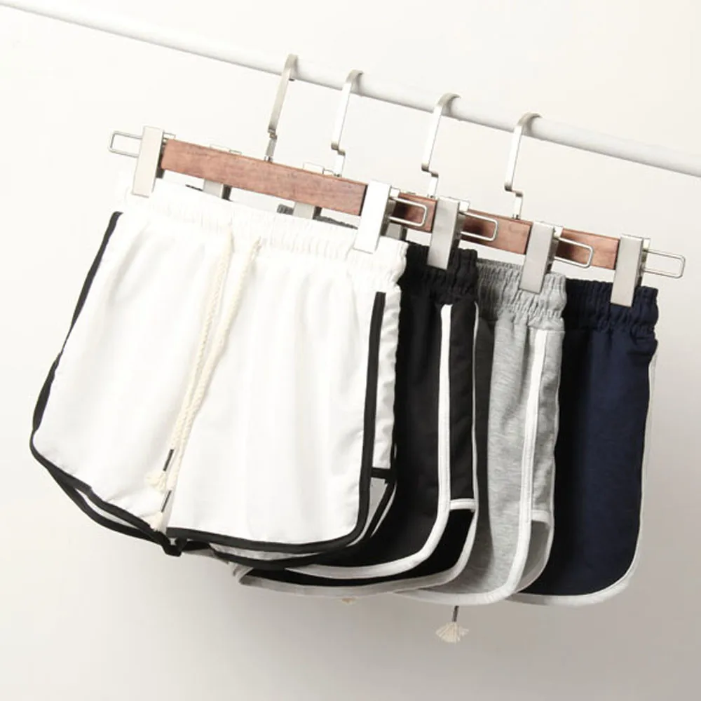

2019 Simple Women Casual Shorts Patchwork Body Fitness Workout Summer Shorts Female Elastic Skinny Slim Beach Egde Short Hot #O