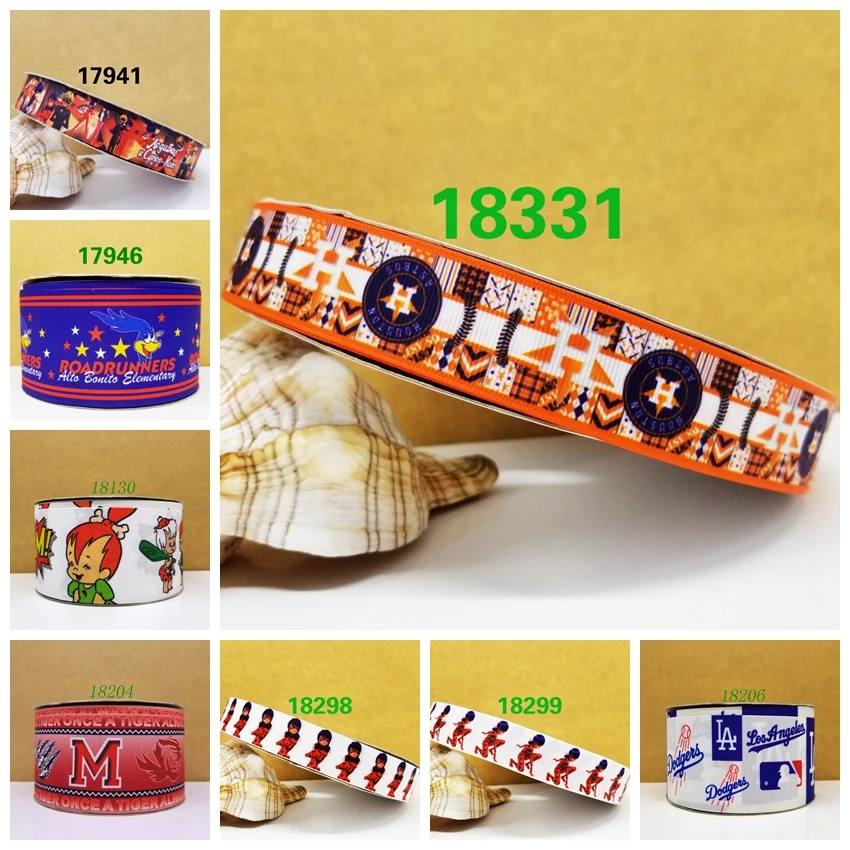 

Free shipping 50 yard cartoon printed grosgrain ribbon 18331