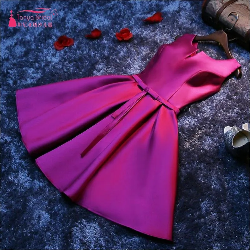 Платье для выпускного вечера A Line Sweety Выпускные платья 2017 Reap фото фуксия vestido formatura