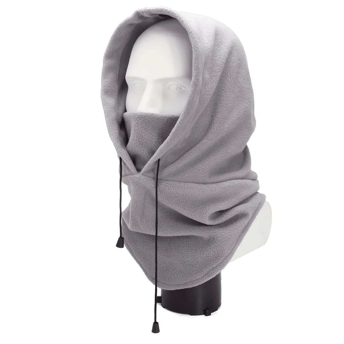 

Multi Function Hooded Scarf Beanie Hat, Women Men Fall Winter Velvet Warm Ninja Face Mask Tactical Windproof Balaclava Ski Cap