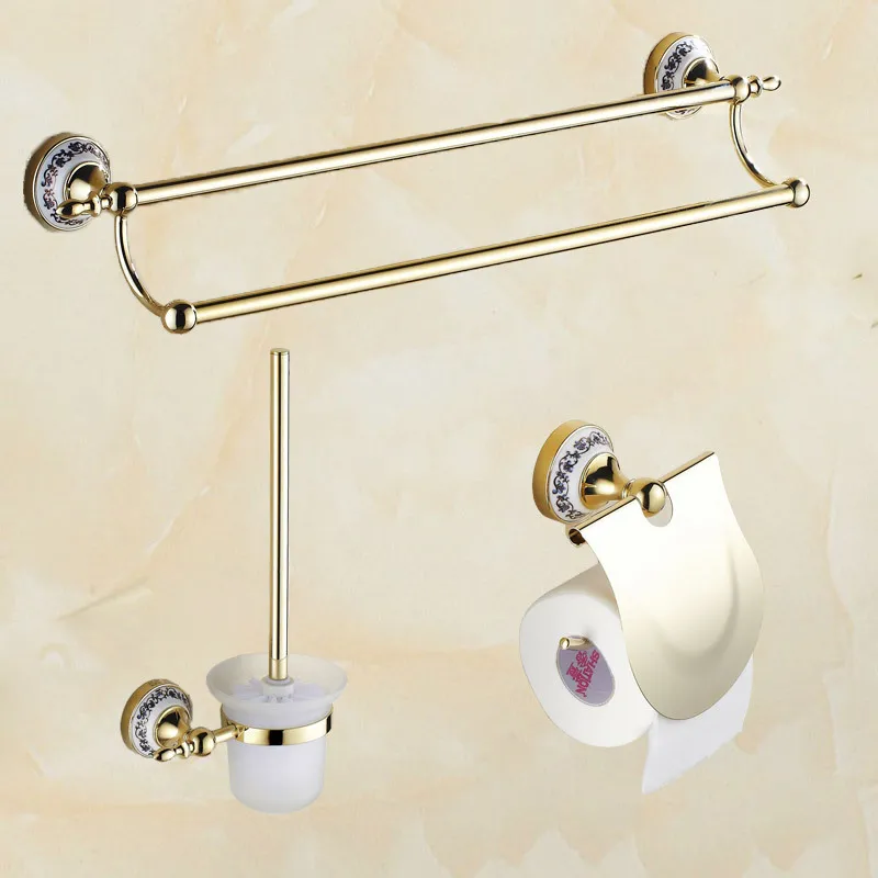 

2015Real Acessorios De Banheiro Acessorios Bathroom Suite of Parallel Bars Towel Bar Ring Toilet Paper Holder