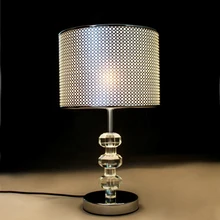Специальный европейский Топ Кристалл Настольная лампа современный минималистский спальня прикроватная лампа затемнения SJ44