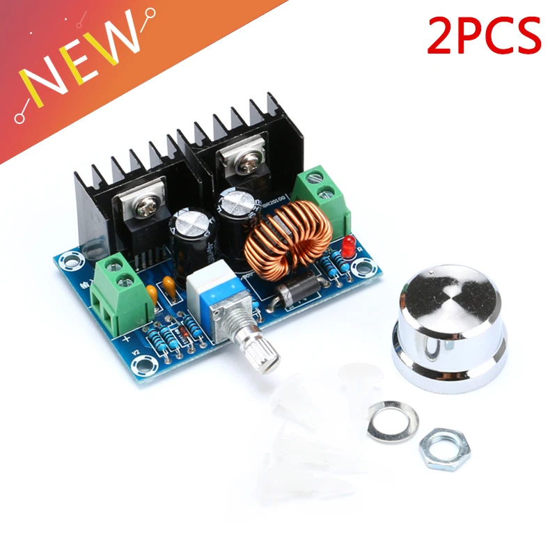 

2Pcs XH-M401 DC-DC 4-40V to 1.25-36V Step Down Buck Converter Power Supply Module XL4016E1 PWM Adjustable Step Down Board 200W