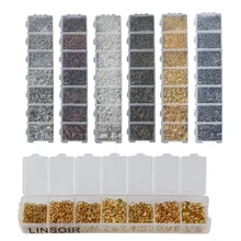 

Lacoogh 1450pc/Set Jump Rings Multi Color Mix Size Open Jump Ring Silver Gold Color Link Loop For DIY Jewelry Findings Connector