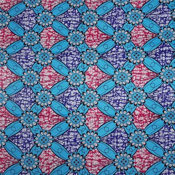 

6yards blue real veritable wax 100% cotton batik printed ankara guaranteed quality african women & men prints fabric A720
