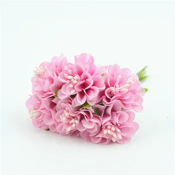 

6pcs/ lot Cheap Mini Silk Daisy Artificial Rose Flowers Bouquet For Wedding Decoration For Scrapbooking DIY Craft Wreath Flower
