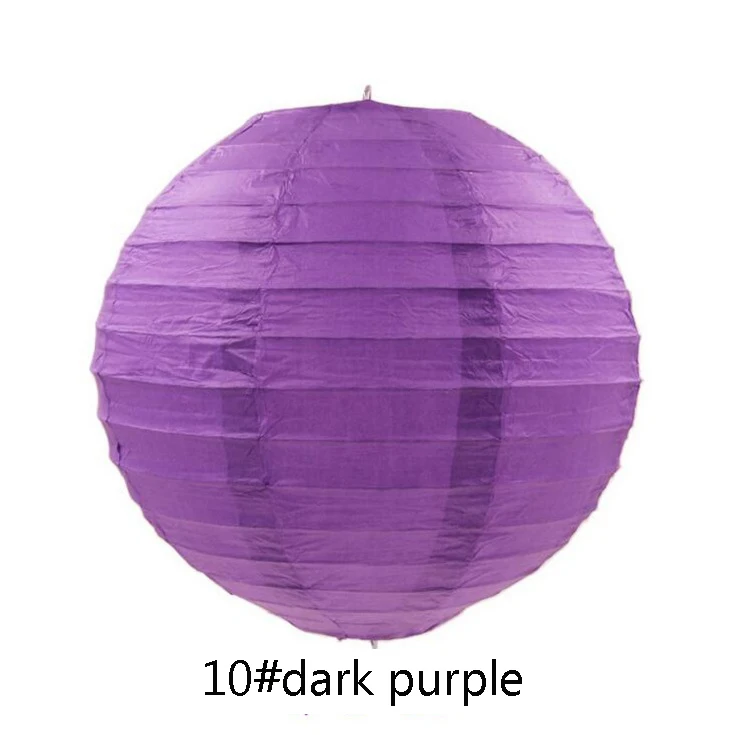 10 dark purple Праздничные принадлежности 6 дюймов = 15 см Круглый Китайский бумажный фонарь для дня рождения, свадебной вечеринки, подарок ремесло DIY - Цвет: 10 dark purple