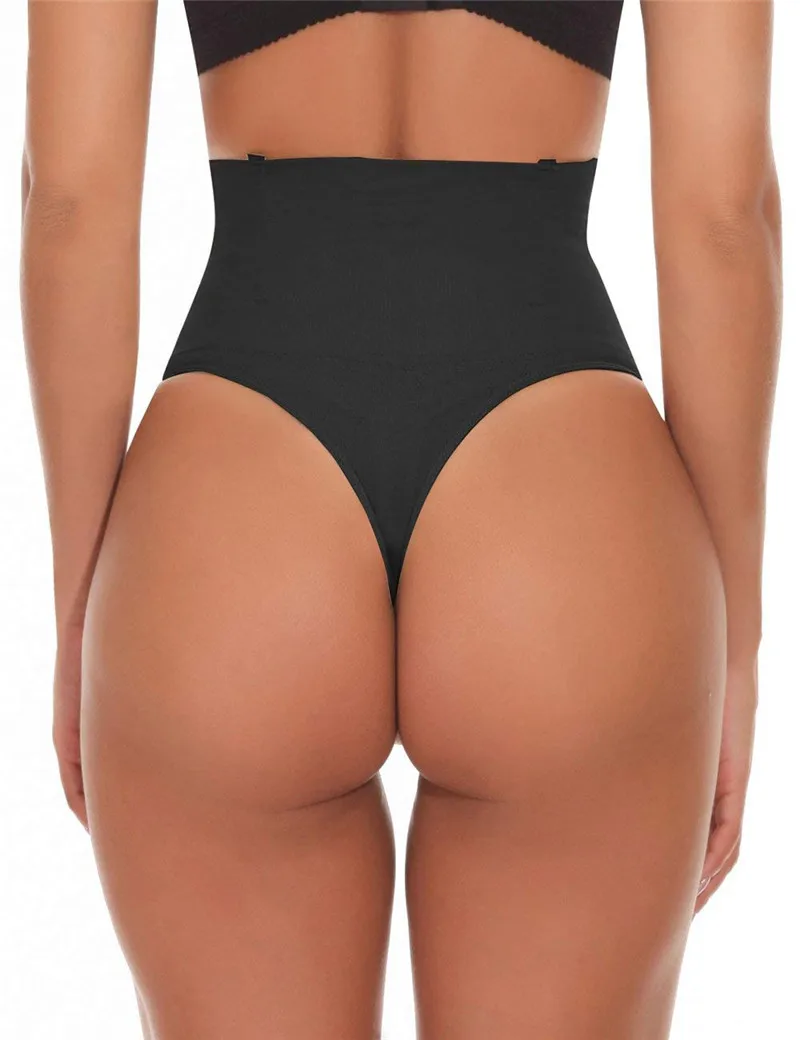 NINGMI Sexy Thong Shapewear Butt Lifter Women High Waist Trainer Tummy Control Panties Knicker Slimming Underwear Cincher Girdle spanx bodysuit